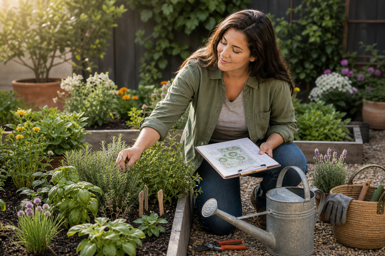 Garden planning consultation in a Phoenix residential garden