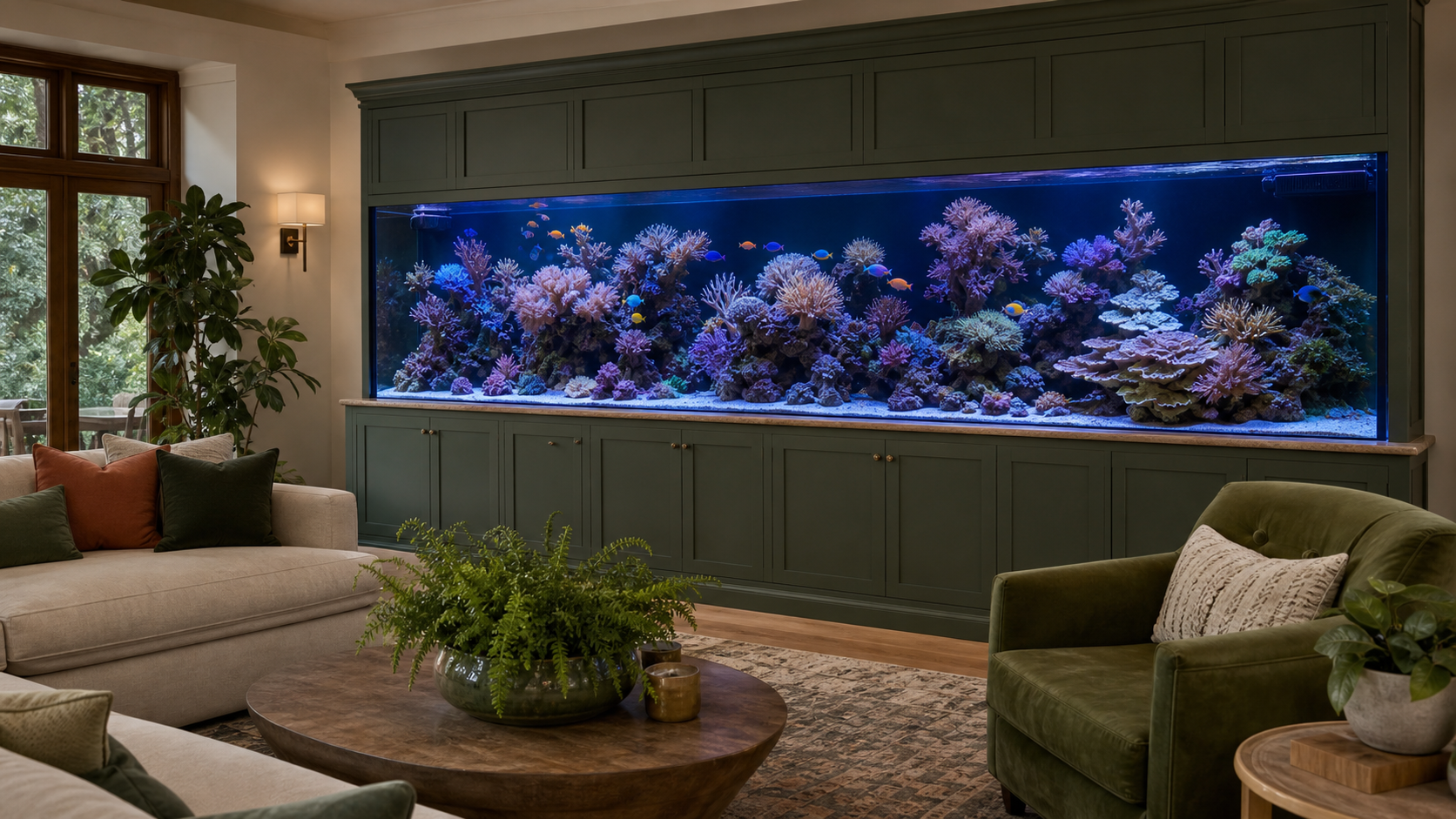 Aquarium care for freshwater tanks, saltwater systems, and full reef aquariums